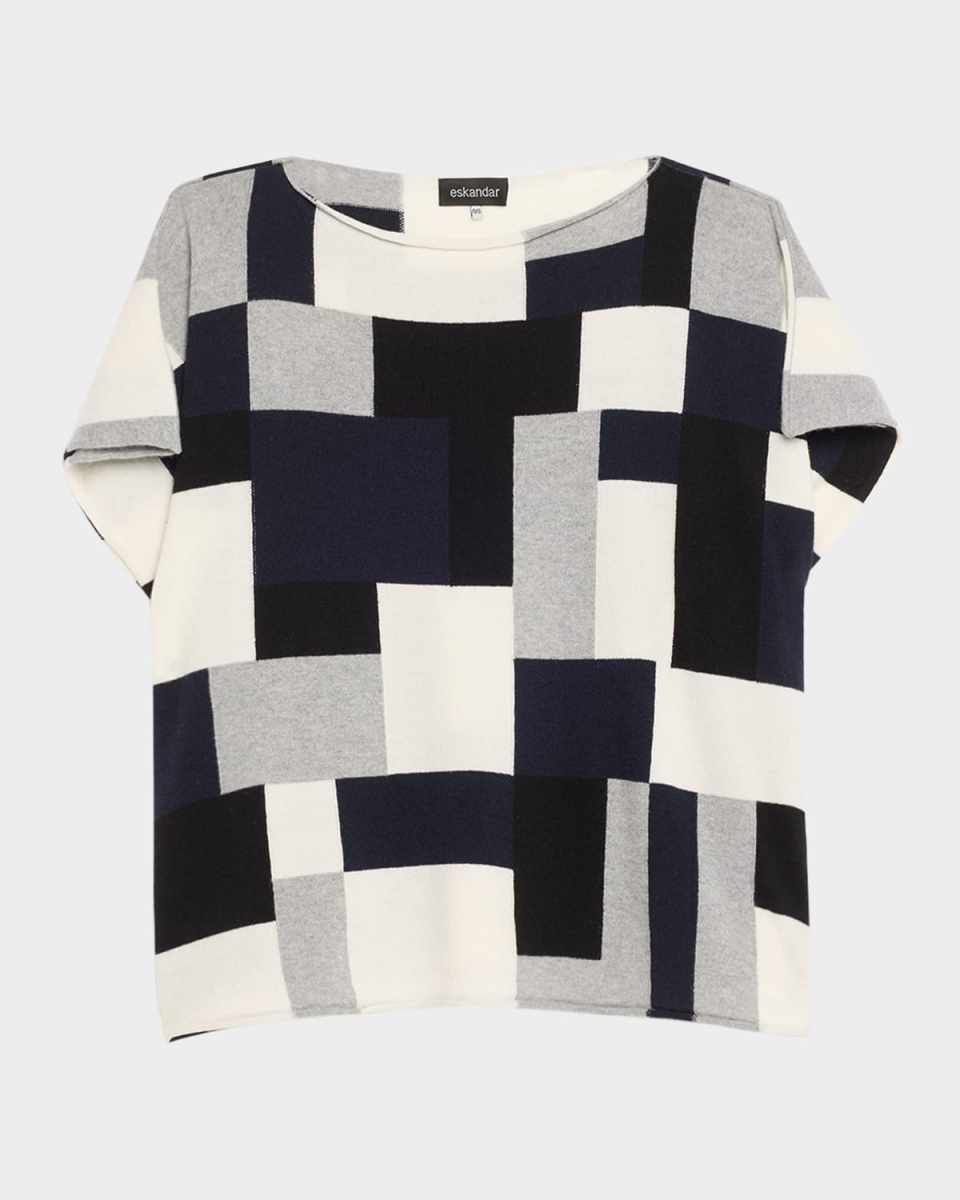 Sleeveless Slash Neck Cashmere Sweater